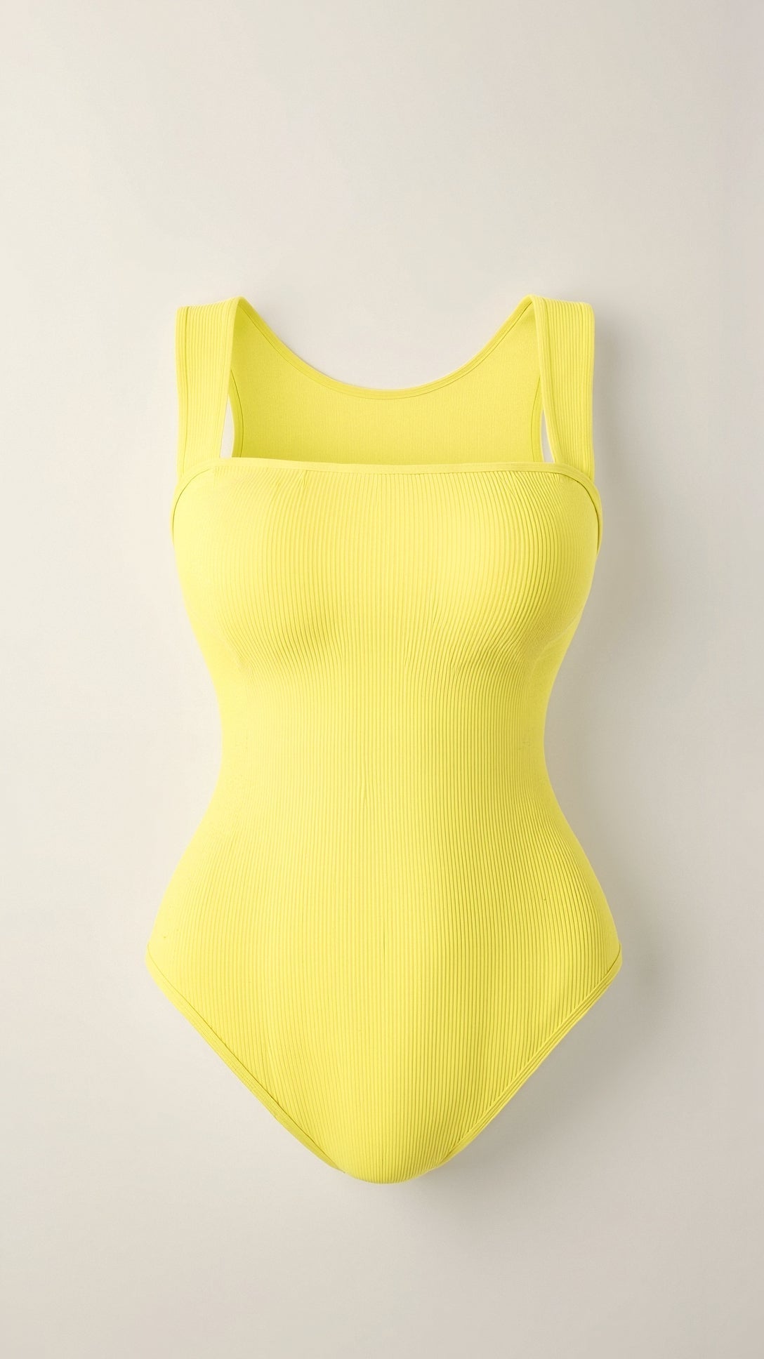Ribbed Square Neck Bodysuit