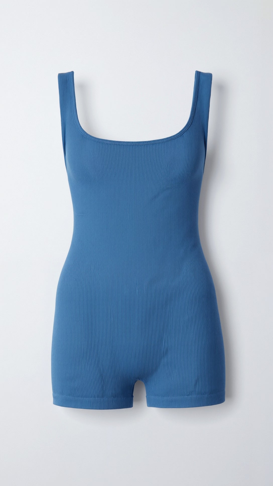 Ribbed Square Neck Briefs Bodysuit