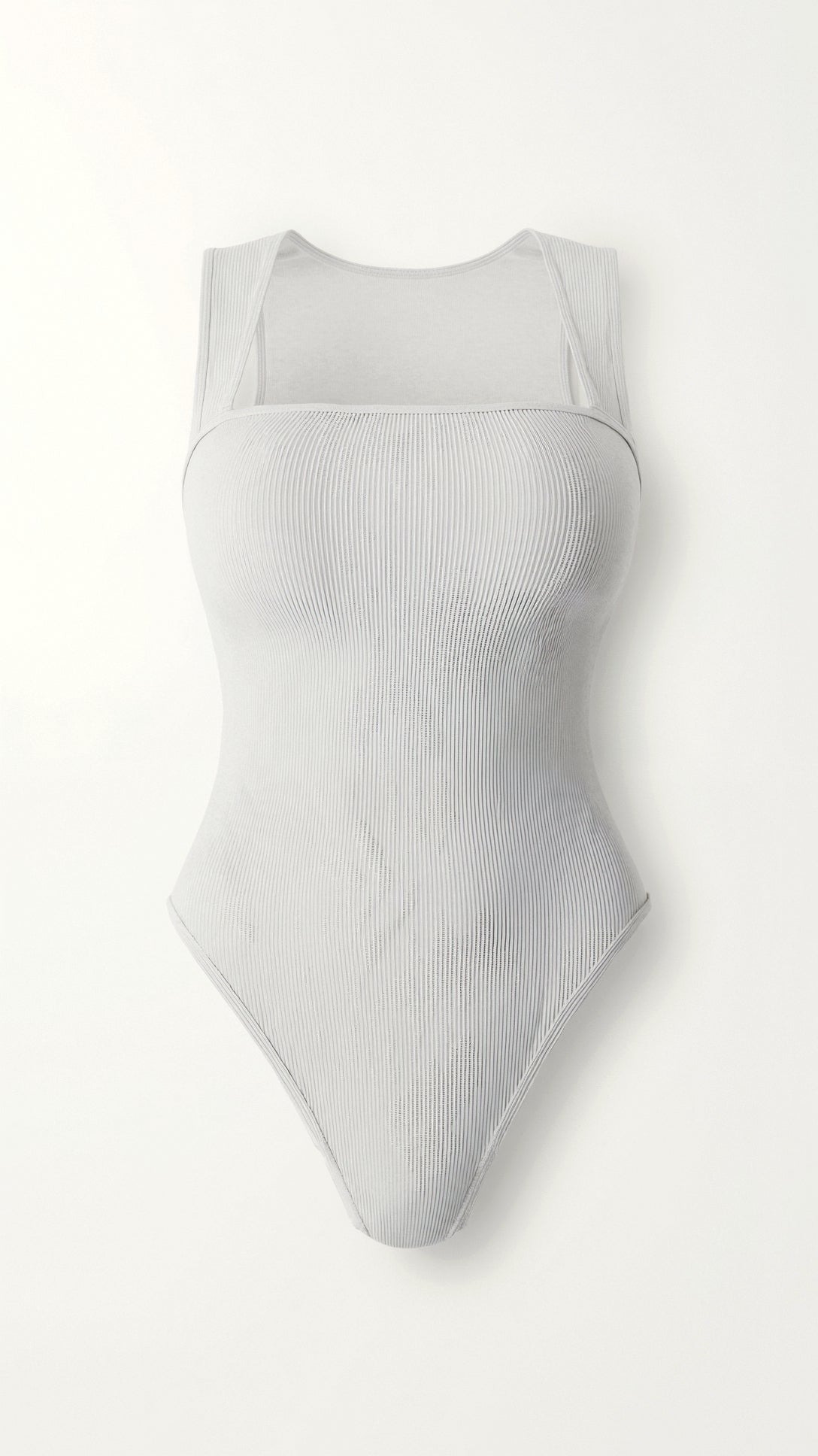 Ribbed Square Neck Bodysuit